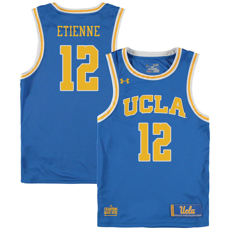 Men #12 Mac Etienne UCLA Burins College Basketball Jerseys Sale-Blue